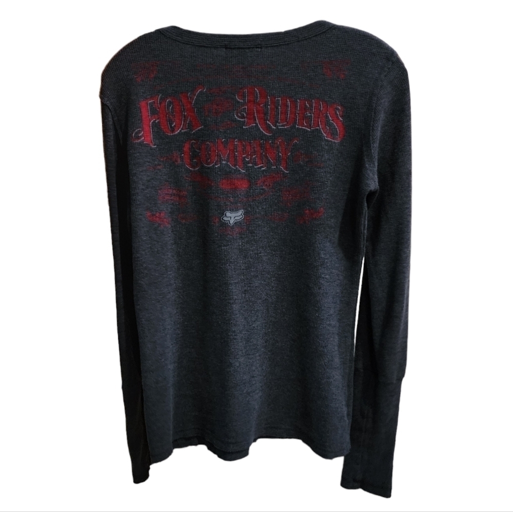 💜 FOX RACING Gray Thermal Long Sleeve Shirt